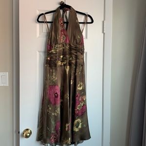 Jones New York 100% Silk Halter Dress